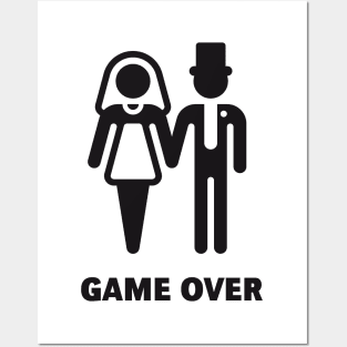 Game Over (Stag Party / Hen Night / Black) Posters and Art